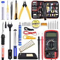 ETEPON Soldador Estaño 30 Piezas- Kit de Soldadura Completo para Trabajos de Soldadura- Eléctrico- Joyería ET007